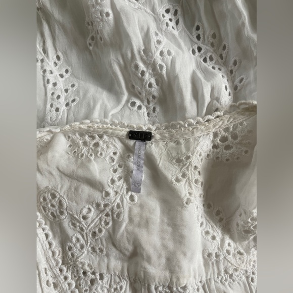 YFB YOUNG FABULOUS & BROKE white eyelet summer/spring midi dress boho - Picture 9 of 11